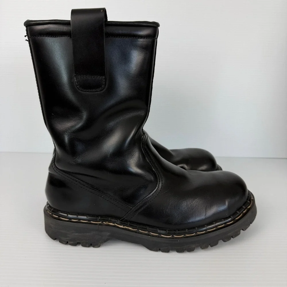 Gripfast Original England Black Leather Pull On Industrial Punk Mens US 10 UK‎ 9